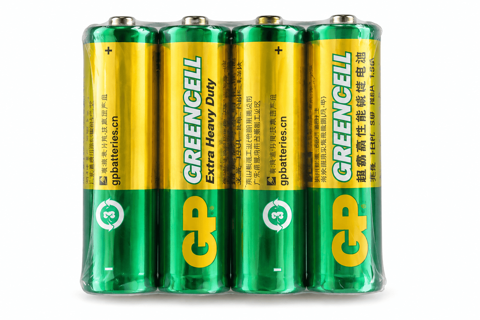 GP Greencell Extra Heavy Duty AA Batteries (4-Pack)